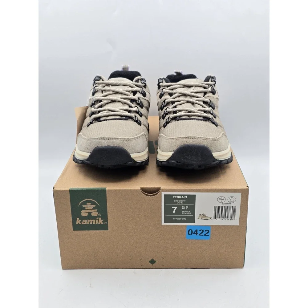Kamik Women's Terrain Fall Shoes Waterproof -suede Upper - Gray Green - Sz 7 NIB